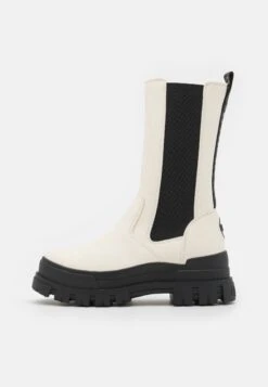 Buffalo Aspha Chelsea Hi - Bottes À Plateau - Eggshell/Black -Chaussures Soldes 005d398fbaac4d9eaae88cf06420b7ce