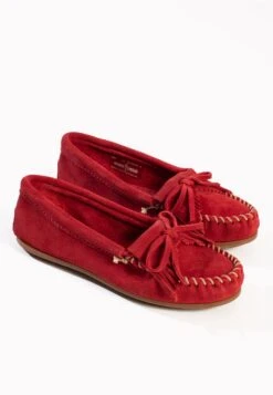 Minnetonka Kilty - Mocassins - Red -Chaussures Soldes 054d95e044ab45aa8be0946757f0b7c2