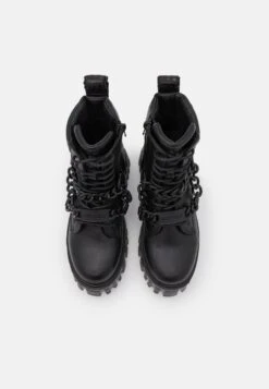 Buffalo Lion Mid Chain - Bottines À Plateau - Black -Chaussures Soldes 1da3c0575c4241e0a9ee33e1d7b63e61