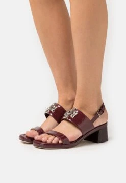 Tory Burch Eleanor Heel - Sandales - Vintage Merlot