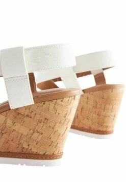 Next Forever Comfort Elastic Cross-Over - Sandales Compensées - White -Chaussures Soldes 20a59156b89f409bba333e823147949c
