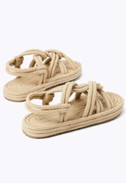 Oysho Rope - Sandales À Plateforme - Beige -Chaussures Soldes 21c2cae45356465cb92a32e9931b25ab