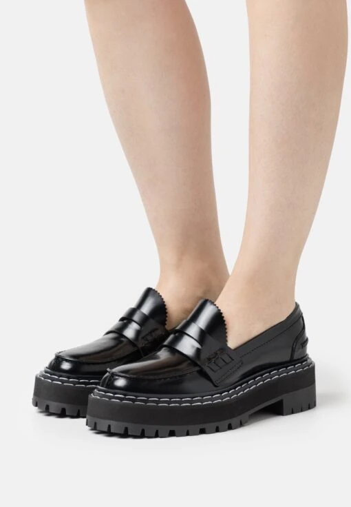 PROENZA SCHOULER Lug Sole Platform Loafers - Mocassins - Black -Chaussures Soldes 304b2362b39047c7b020de9306b1c5b2