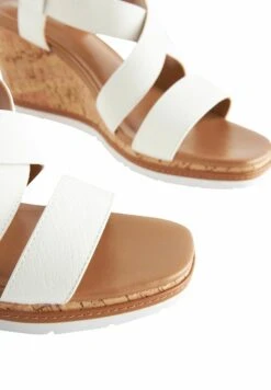 Next Forever Comfort Elastic Cross-Over - Sandales Compensées - White -Chaussures Soldes 312cc921a8724499bae05710e530f9a7