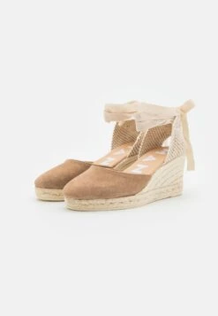 Manebi Low Wedge - Sandales À Plateforme - Vintage Taupe -Chaussures Soldes 361b5ff0301f4558a18d26463fb45b85
