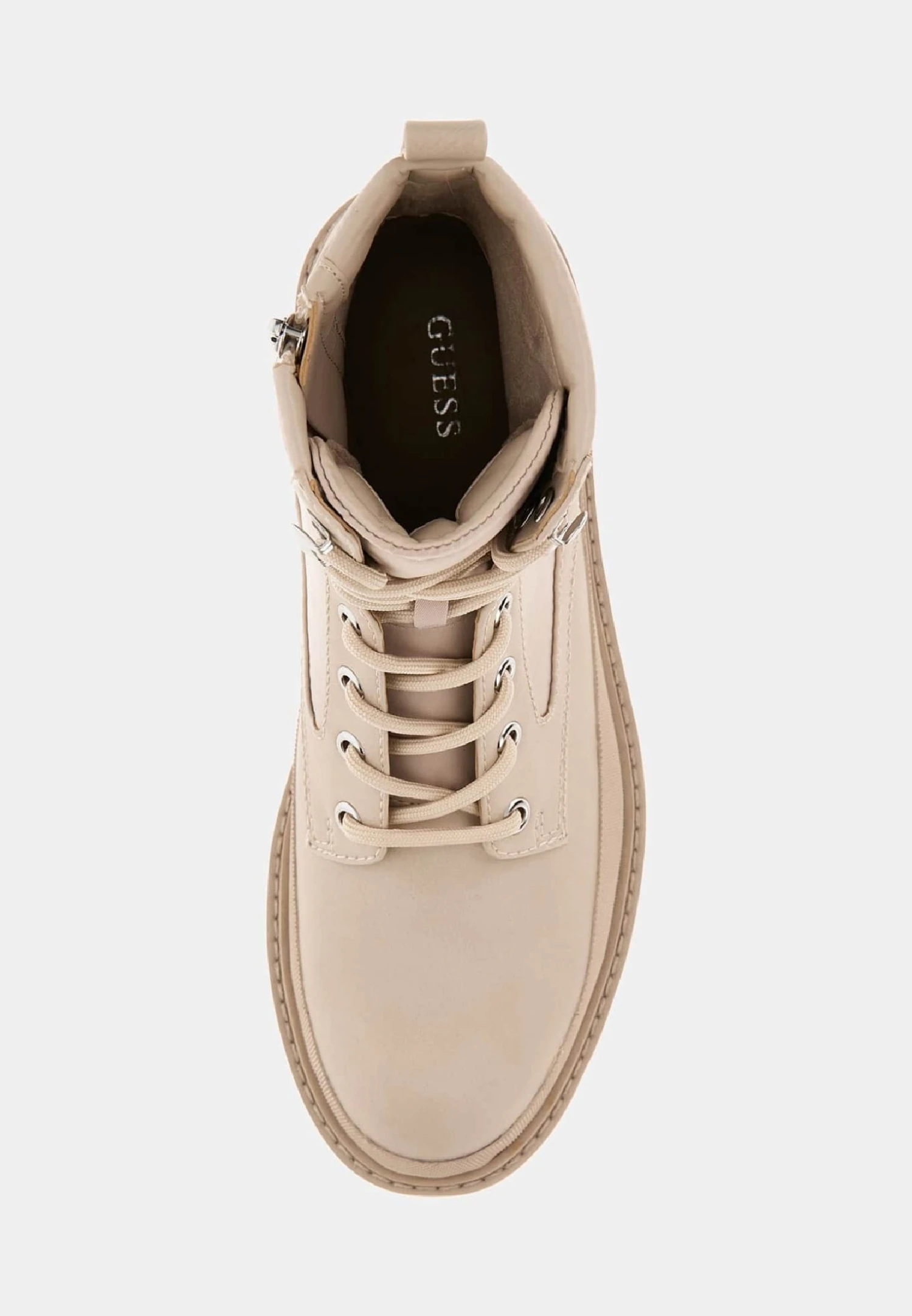 Guess Bada Logo-Dreieck - Bottines À Plateau - Creme 5 Guess Bada Logo-Dreieck - Bottines À Plateau - Creme - Image 3