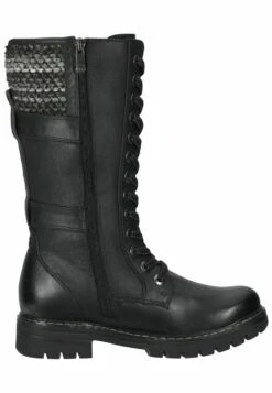 Marco Tozzi Bottes À Lacets - Black Comb -Chaussures Soldes 44a596068cff41eea93242e1a6004256