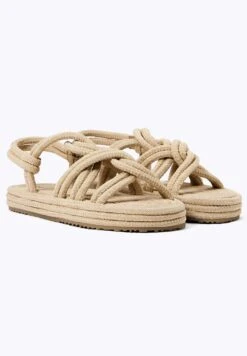 Oysho Rope - Sandales À Plateforme - Beige -Chaussures Soldes 48cb7f86b1264c73a51ab09b6dad6c5d