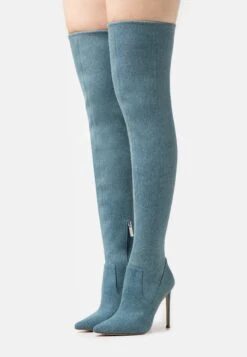 Steve Madden Vava - Bottes À Talons Hauts - Blue Denim