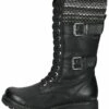 Marco Tozzi Bottes À Lacets - Black Comb -Chaussures Soldes 5de0440bef2946699bbb23d24d302168