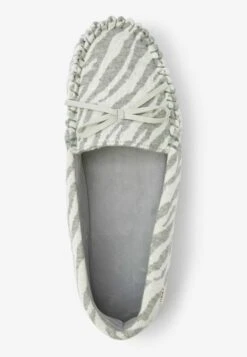 Next Mocassins - Grey Zebra -Chaussures Soldes 5e479422386248bcb0dab92712d3dc81