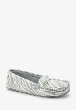 Next Mocassins - Grey Zebra -Chaussures Soldes 61449348c0c349e5b0767e0f5967b96c