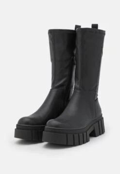ONLY Shoes Onlbaiza Mid Sock Boot - Bottes À Plateau - Black -Chaussures Soldes 6683f56420a14cdf9380788d30fd69db