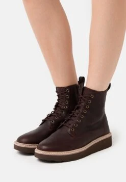 Clarks Trace Pine - Bottines À Plateau - Burgundy