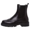 Tamaris Bottines À Plateau - Blk Leath Uni -Chaussures Soldes 78ed2b058f2841a9a23be67c7568d655