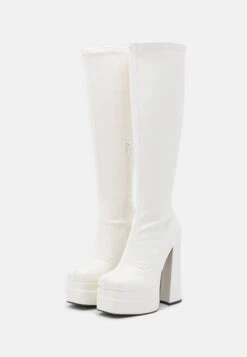 Even&Odd Bottes À Plateau - White -Chaussures Soldes 7ac80f24d0ed4c8fafb447187fde3560