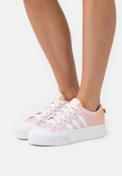Adidas Originals Nizza Platform - Baskets Basses - Footwear White/Clear Pink/Acid Orange