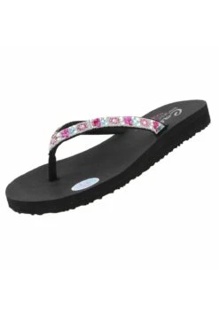 Skechers Meditation Garden Bliss - Tongs - Schwarz -Chaussures Soldes 8180a6c354fb443e9ab22842d02ab34a