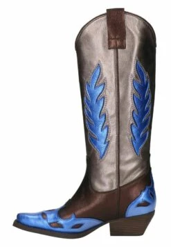 In Metallic-Optik Mit Blauen Details - Santiags - Blue -Chaussures Soldes 94e04c2d460047099bfe7f4135c0e770