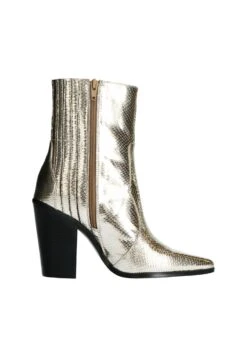 Bottines À Talons Hauts - Gold -Chaussures Soldes a14e8dc508cd4ac6bb4507d935ad44b0