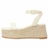 Stradivarius Mini With Buckles - Sandales Compensées - Off White -Chaussures Soldes a76f155099394440aeaab1d2bd623884