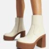 Aldo Inside Zip Myrelle - Bottines À Talons Hauts - Other White -Chaussures Soldes abeac8c91ff24be793434df96af784f1