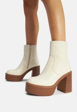 Aldo Inside Zip Myrelle - Bottines À Talons Hauts - Other White