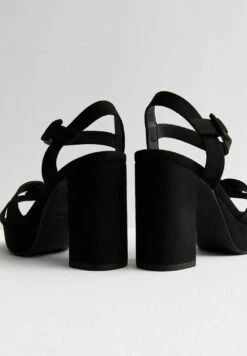 New Look 2 Part Twist Block Heel Platform - Sandales À Plateforme - Black -Chaussures Soldes c271a7043a3946678995082680b1b9c3