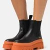 COPENHAGEN Cph686 - Bottines À Plateau - Black/Orange -Chaussures Soldes c49f119e2e2f43b891b5578507d7cb4a