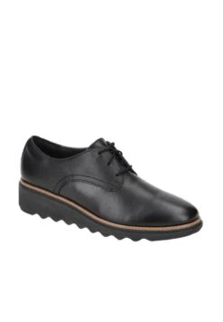 Clarks Sharon Rae - Chaussures À Lacets - Black Leather -Chaussures Soldes c7ad1510efdc4d55bd36c69d02f6eadf