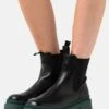 Tamaris Bottines - Black/Dark Green -Chaussures Soldes cb99da5b61e543f9b51b7e2cf6385562