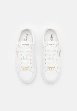 TWINSET Print Oval - Baskets Basses - Bianco Ottico/Nero -Chaussures Soldes d10f9a89b75e470ca05dc50ab511d8d6