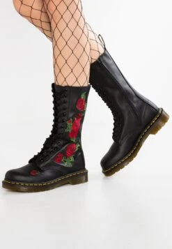 Dr. Martens Vonda 14 Eye Boot - Bottes À Lacets - Black/Rose