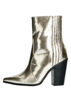 Bottines À Talons Hauts - Gold