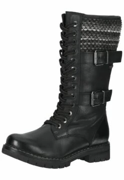 Marco Tozzi Bottes À Lacets - Black Comb -Chaussures Soldes e3c34e1f8adc4ba6b971404fc8b75011