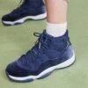 Wmns Air Jordan 11 Retro - Baskets Montantes - Midnight Navymtlc Slvr White -Chaussures Soldes f997642ec97e44d88b68ede96dba5f5c