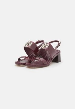 Tory Burch Eleanor Heel - Sandales - Vintage Merlot -Chaussures Soldes fb6f5c8dc0014fcc98e8265430b7cd0f
