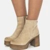 MTNG Bottines À Plateau - Beige -Chaussures Soldes fcdaaf24a0484d2dbfe777d56258b9a0