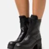 Calvin Klein Jeans Chunky Heeled Boot Zip - Bottines À Talons Hauts - Black -Chaussures Soldes fdad60b9be824626a6824bcf89e9ef97